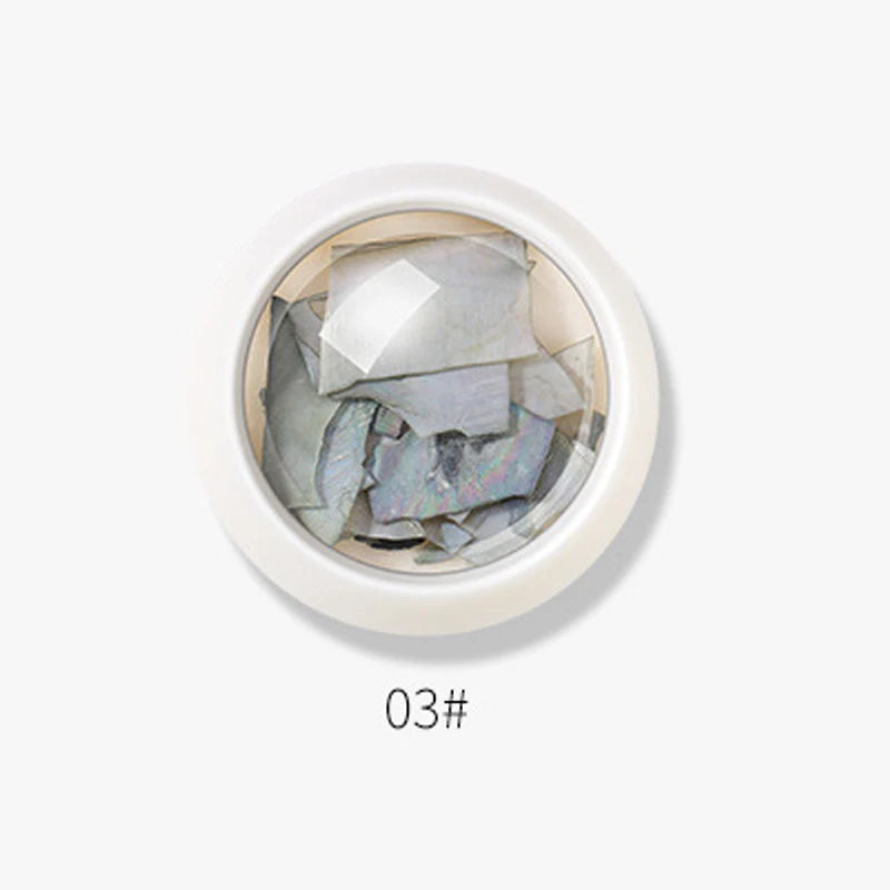 Q01660 RBAN ногтей нерегулярные Русалка сломанной оболочки ногтей Блеск блесток голографическая Абалон ломтик хлопья 3D Маникюр Шарм лак для ногтей - Цвет: Q01660