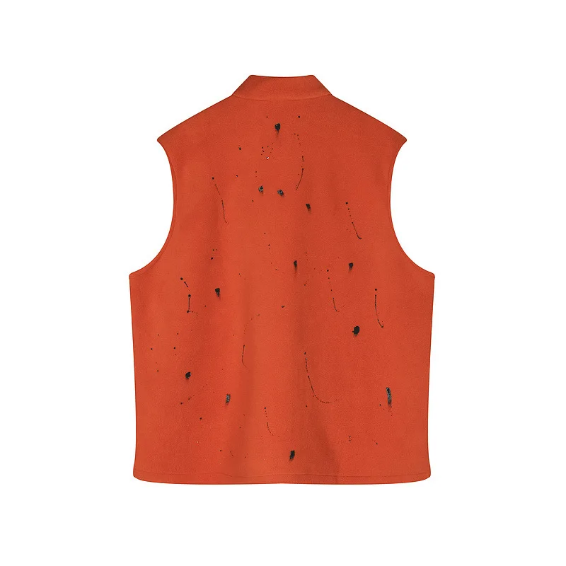 UNCLEDONJM Graffiti vest  men winter jacket mens clothing techwear painted men vests street wear Turtleneck men jacket