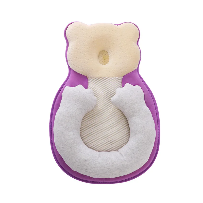 Memory Foam Портативный детская кроватка с анти-с плоской головкой, детская подушка, детская кровать детская кроватка для младца путешествия детские кроватки гнездо для новорожденных Для младца - Цвет: Фиолетовый