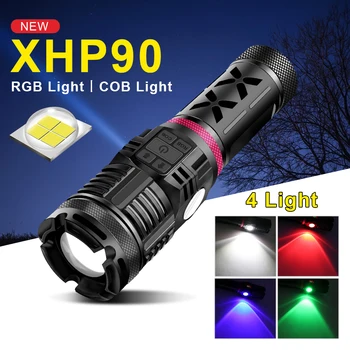 

upgrade XHP90 led High power flashlights XHP70 waterproof torch light USB flashlight Rechargeable zoom flash light 18650 lantern