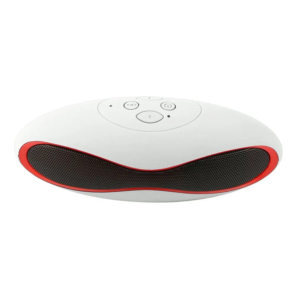 White Red Mini Bluetooth Speaker Portable Wireless Speaker Sound System 3D Stereo Music Surround TF USB Super Bass Column Acoustic System - Цвет: White Red