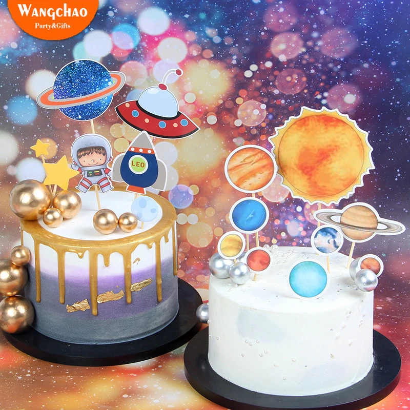 New Arrivals Planet Cake Decoration Star Model Astronaut Ufo Cake Decoration Happy Birthday Party Supplies Baking Accessories Cake Decorating Supplies Aliexpress