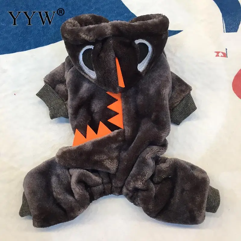 brown Одежда для собак с ушами, теплая одежда для собак, пальто для щенков, Ropa Perro, одежда, толстовки для маленьких средних собак, одежда для собак, Размеры S-Xl - Цвет: brown