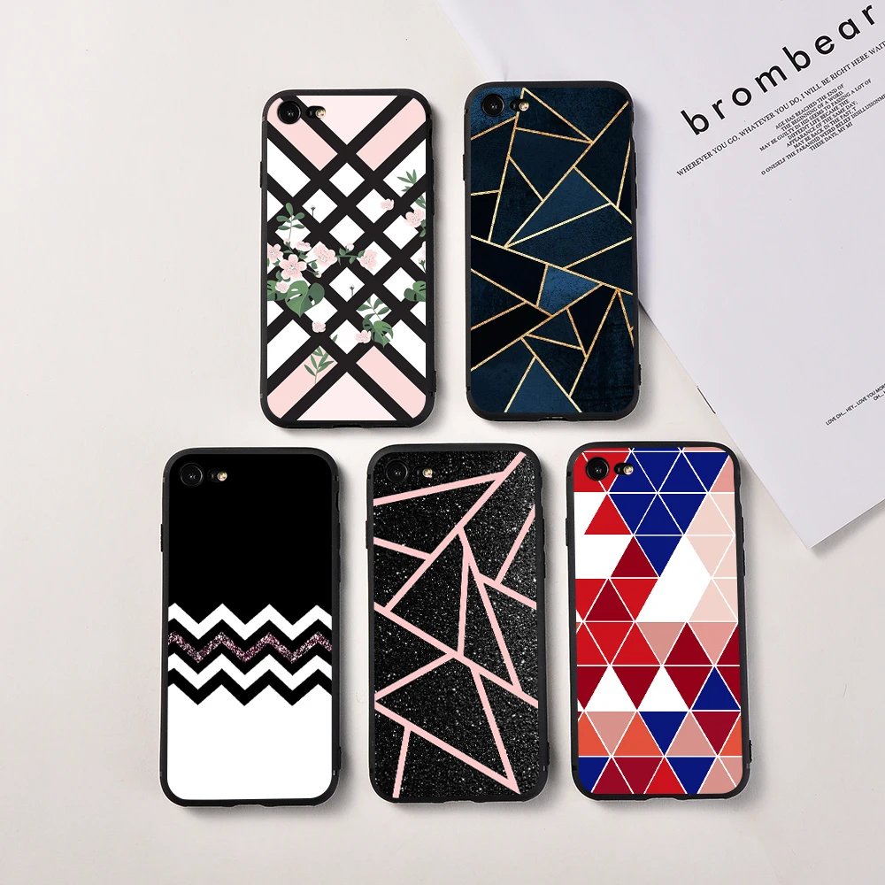 

Simple Lattice Stripe Matte Phone Cases For iphone 11 pro max x xs max xr 6 6s 7 8 plus Soft silicone Back Cover