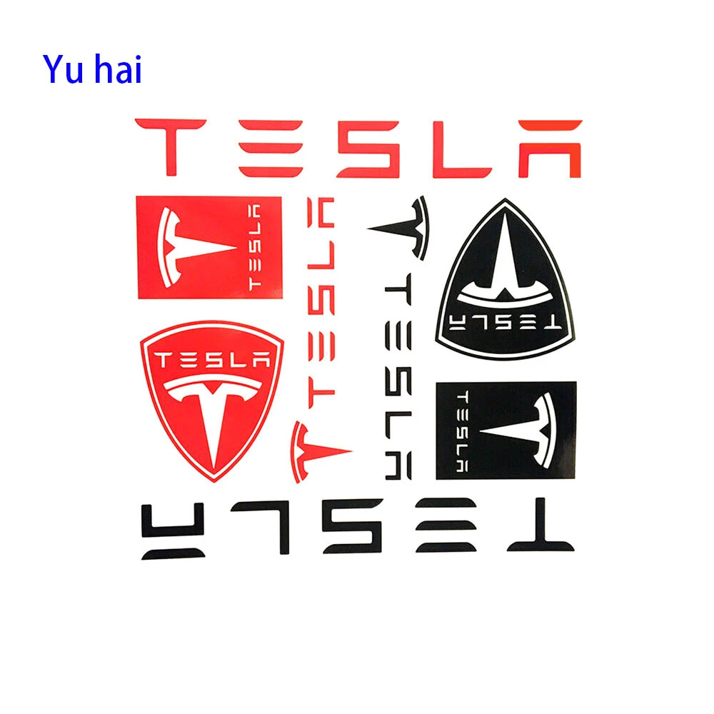 funny truck stickers Set of 8 for  Tesla Stickers Car Laptop Bumper Sticker Vinyl Decal funny truck stickers