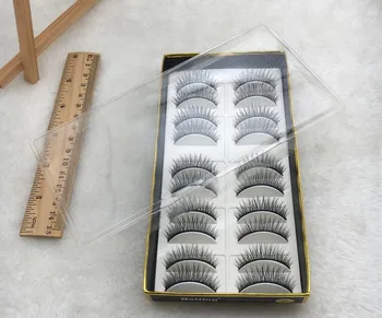 

10 pairs Mink Eyelashes of Japanese styles with ultra-short crossovers Fake Lashes Makeup Extension Eyelashes maquiagem