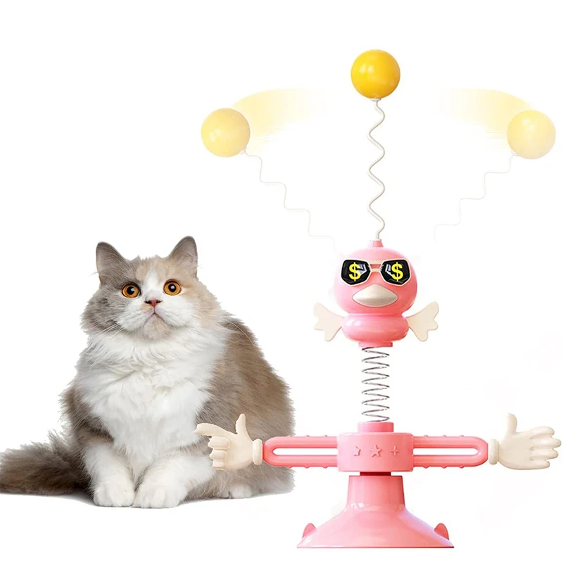 

Cat Toys Interactive Turntable Pinwheel Feather Funny Cat Stick Tumbler Kitten Fun Mental Physical Exercise Toys Bite resistant