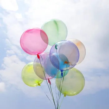 

18inch Crystal Transparent No Wrinkle PVC Balloon Toys Wedding Decoration Inflatable Helium Air Ball Birthday Party Bobo Ballon
