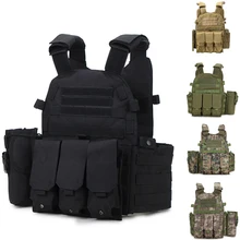 Армейский боевой тактический жилет военный живой CS игры страйкбол спортивный бронежилет 6094 тактический жилет с 3 подсумок