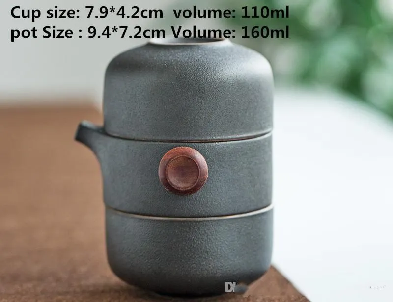 Керамический чайник и чашка, японский Gaiwan портативный дорожный чайный набор, чайные чашки ручной работы