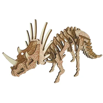 

Kids Gift Toy Wooden Triceratops Puzzle Game Assembly Toy Gift for Children Adult Children Birthday Gift Toy