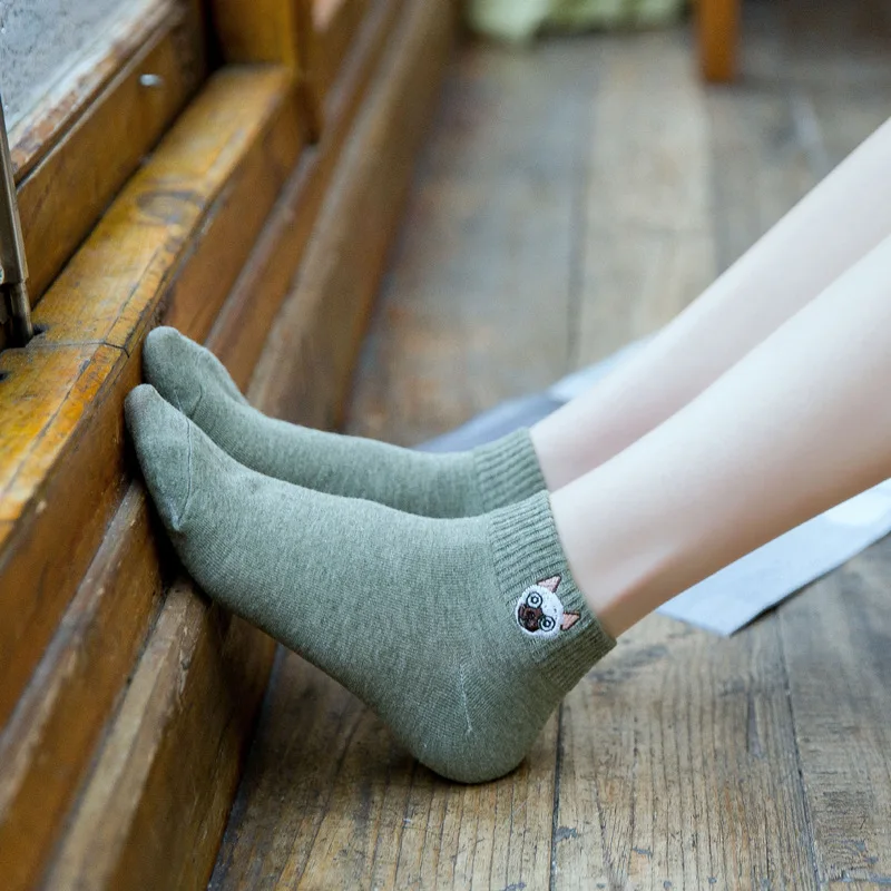 Women Invisible Socks Boat Socks Slippers Cartoon Spring Autumn Cotton Sock Kawaii Slippers Invisible Girl Lady Low Cut Socks