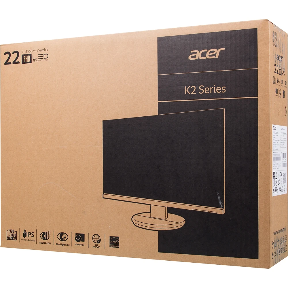 Монитор Acer 21.5" K222HQLCbid черный IPS LED 4ms 16:9 DVI HDMI Mat 250cd