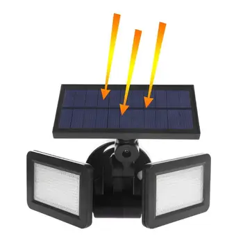 

48LED Dual Head Solar Powered Wall Light Radar Sensor Spotlight Waterproof Outdoor Garden Street Path Energy Save LED Lamp