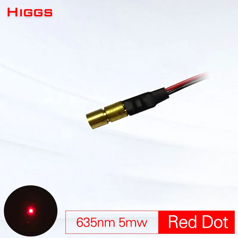 

High quality small size 635nm 5mw red dot laser module 4*13.8mm PMMA lens toy gun sight industrial level Production locator