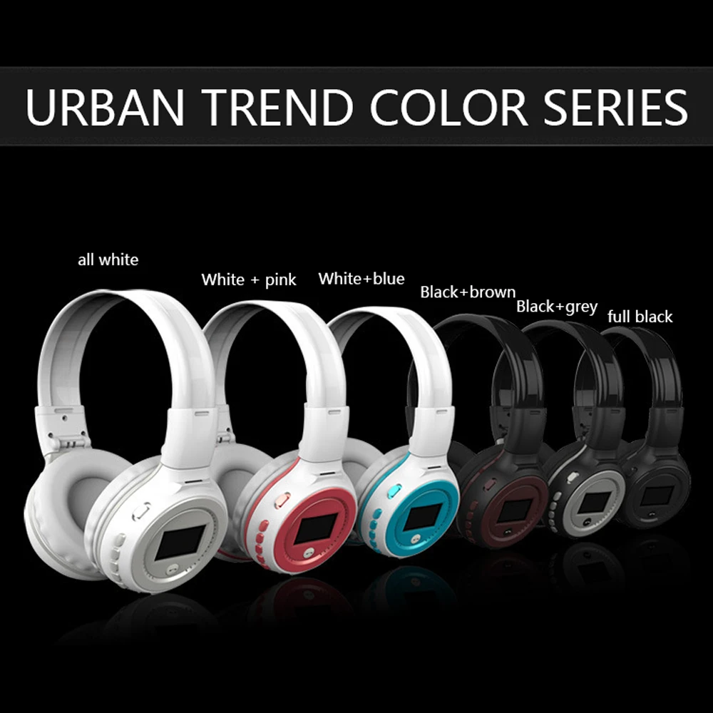 

ZEALOT B570 Bluetooth Headphones Foldable HIFI Stereo Wireless Earphone With LCD Display Screen Headset FM Radio Micro-SD Slot