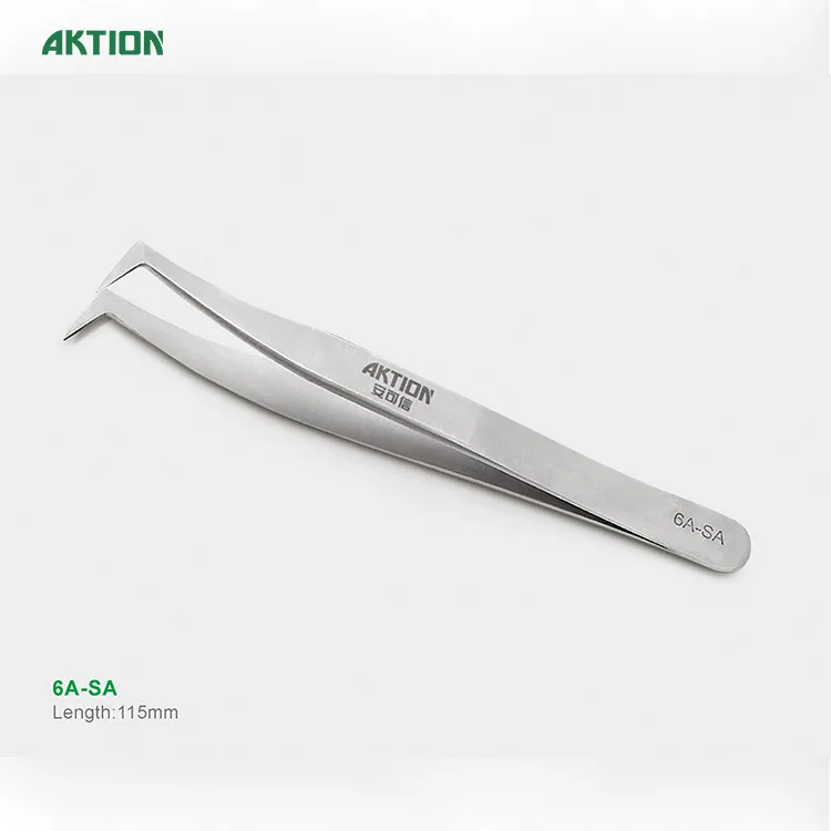 

Aktion Stainless Steel High-Precision Non-Magnetic Tweezers Clip Jewelry Tweezers Only Tool Clip Eyelash Only Tweezers