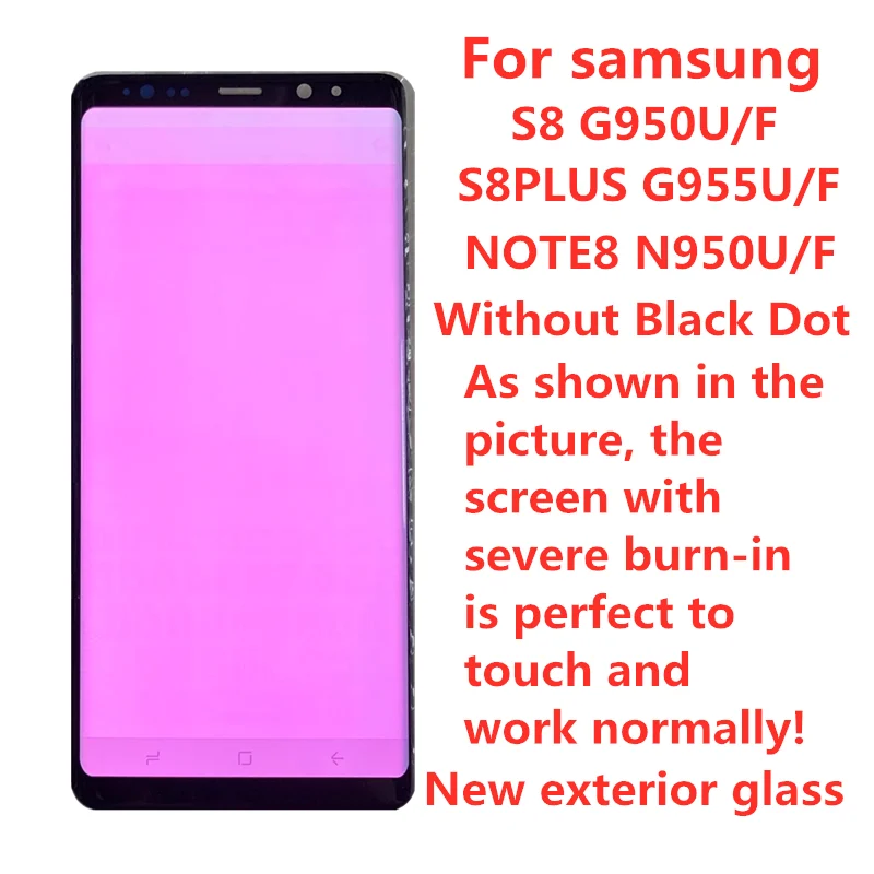 

For Samsung Galaxy S8 G950U G950F S8+ G955U G955F NOTE8 N950U N950F S8PLUS lcd touch assembly Original Super AMOLED display