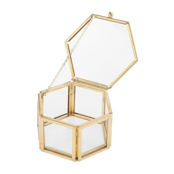 

Glass Jewellery Organizer Box Showcase Container for Ring Earring Bracelet