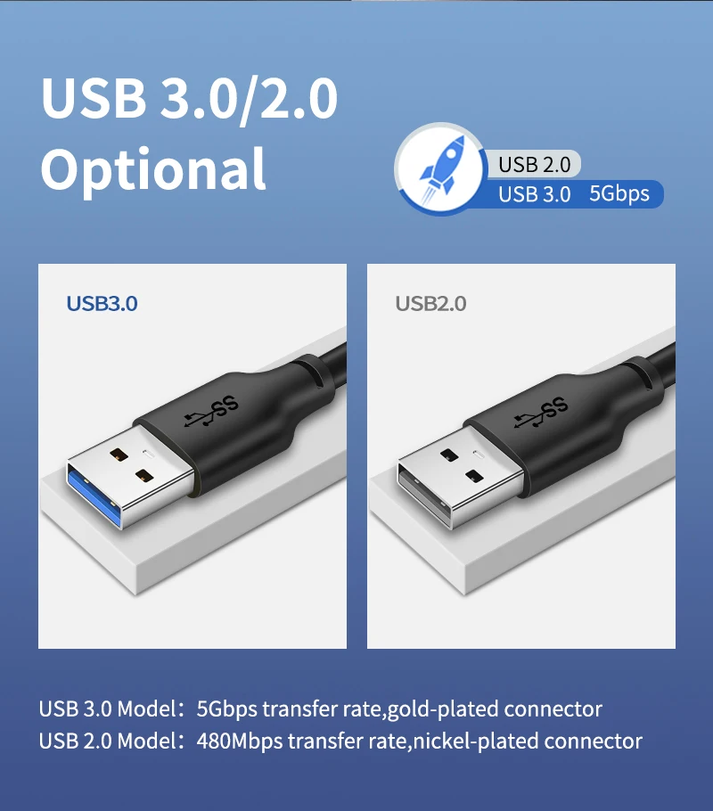 Кабель USB to USB A 3,0 кабель-удлинитель USB для радиатора с жестким диском USB3.0 кабель передачи данных C266