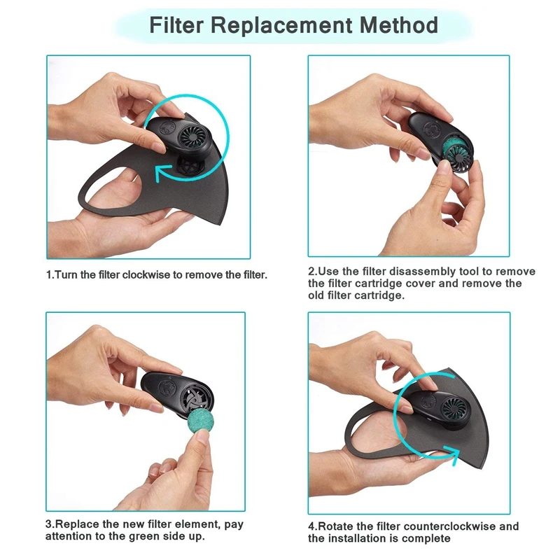PM2.5 Electric Mask with Rechargeable Filter Intelligent Breathing Valve Anti-Dust Industrial Electronic Protective Mask