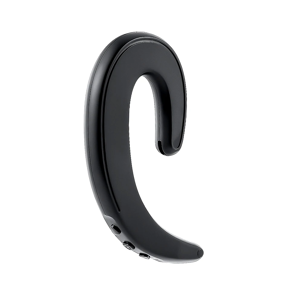 Black Беспроводные наушники, Bluetooth наушники, ушные крючки, Спортивная стереогарнитура для телефона, iPhone, Xiaomi, костная проводимость, наушники - Цвет: Black