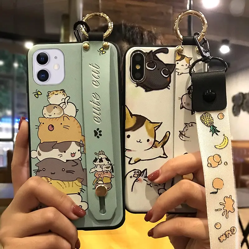 Противоударный чехол для телефона iPhone 11 со шнурком изысканный силиконовый
