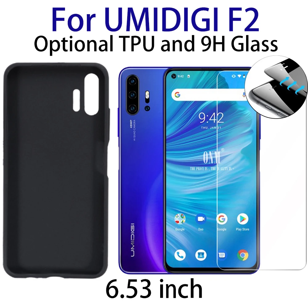 Закаленное стекло 2.5D 9H для UMIDIGI F2 Защитное экрана защитная пленка глобальная