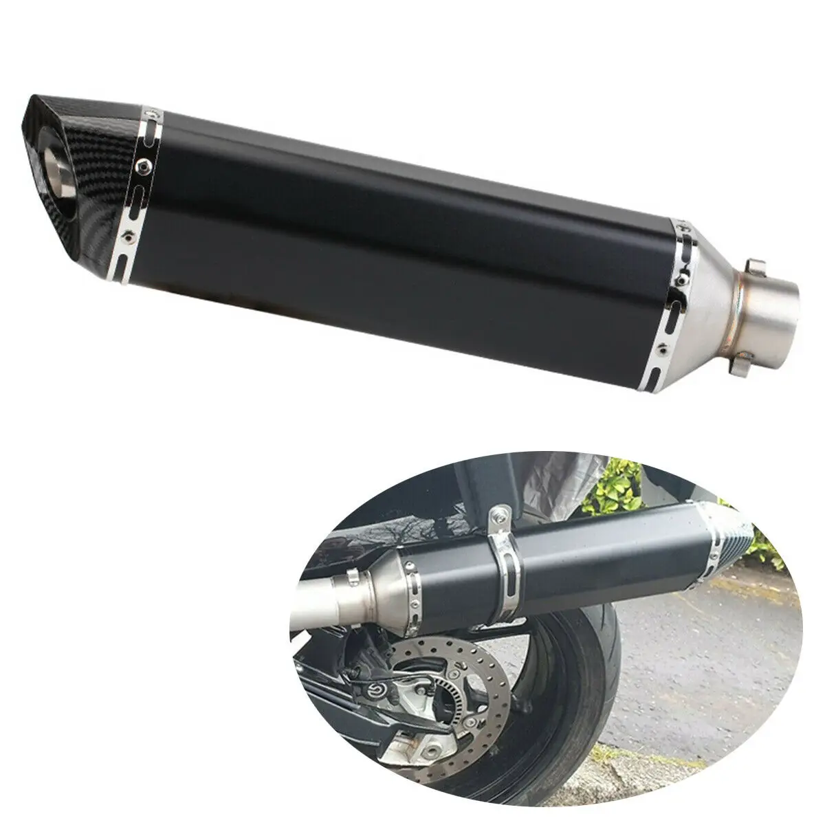 For Motorcycle ATV Dirt Bike Motocross Universal Carbon Fiber 51mm DB
