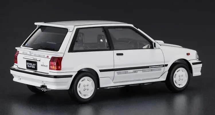 1/24 Toyota Starlet EP71 TurboS DIY Assemble Car 21132 - Turbocharged Afterterm Model image 3