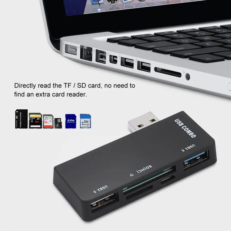 5 в 1 OTG USB 3,0 концентратор устройство для считывания с tf-карт Micro USB адаптер для Android Windows usb адаптер TF