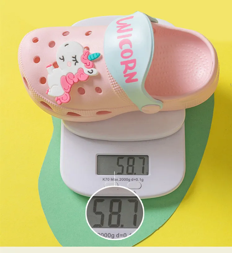 Suihyung Unicorn Kids Cave Shoes Summer Non-slip Boys Girls Two-wears Beach Swimming Slippers Toddler Children Non-slip Sandals