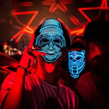 

LED Mask Night Light Halloween Decorative Lamp Glowing in Dark Novelty Lamp for Scary Party Masquerade Festival Dropshipping