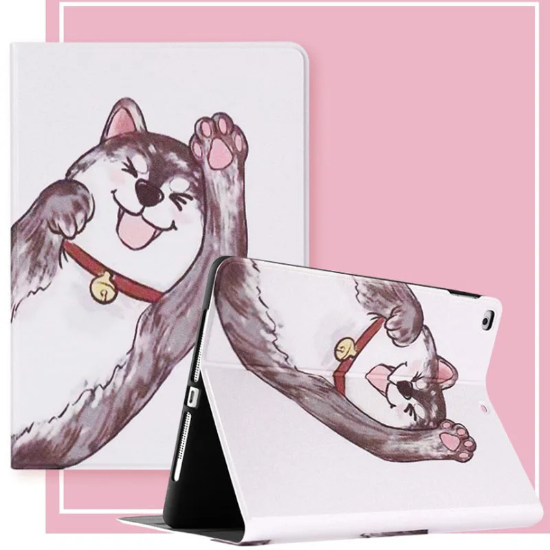 Модный чехол с рисунком для ipad Air 3, 10,5,, милые животные, откидная подставка, чехол-книжка, для ipad Pro 10,5 дюймов, защитный чехол - Цвет: Красный