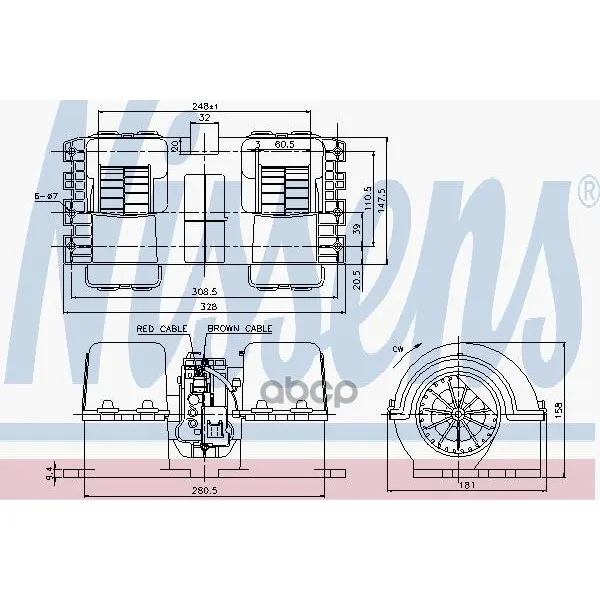 Вентилятор Салона Man Tga 87133 Nissens арт. 87133