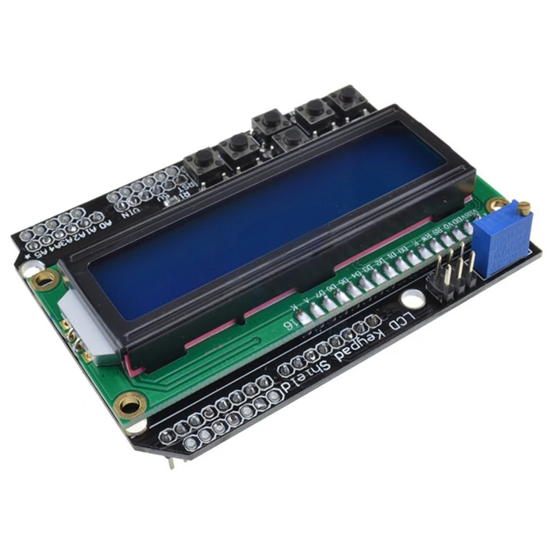 AAAE Top-1Pcs ЖК-клавиатура Щит Lcd1602 ЖК-дисплей 1602 Модуль дисплей для Arduino Atmega328 Atmega2560 Raspberry Pi Uno синий экран Wa