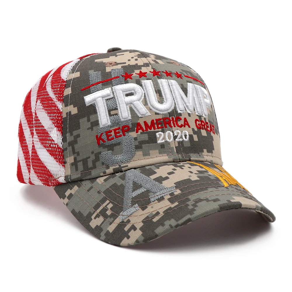 Новая бейсбольная кепка Дональда Трампа камуфляжная бейсбольная кепка с флагом США, сохраняющая Америку, снова Снэпбэк, шапка на тематику президентства с вышивкой, Прямая поставка