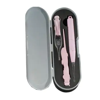

USB Charging Light Ear Scoop Prcatical Ear Wax Pick Cleaner Flashlight Earpick Set With Battery and Box