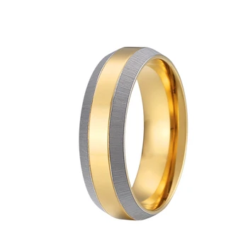 

Fashion Bicolor stainless steel ring Wedding bands Gift for boyfriend ring for male