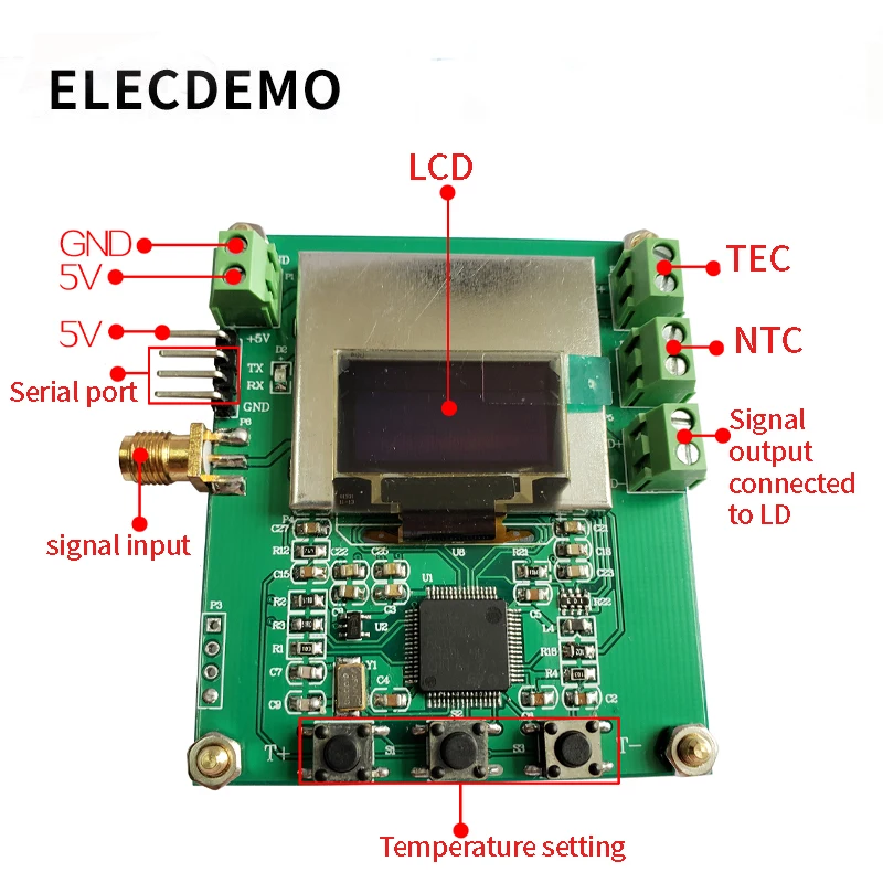 KW_DFB laser driver module DFB driver board controllable constant temperature LD semiconductor driver TEC temperature control