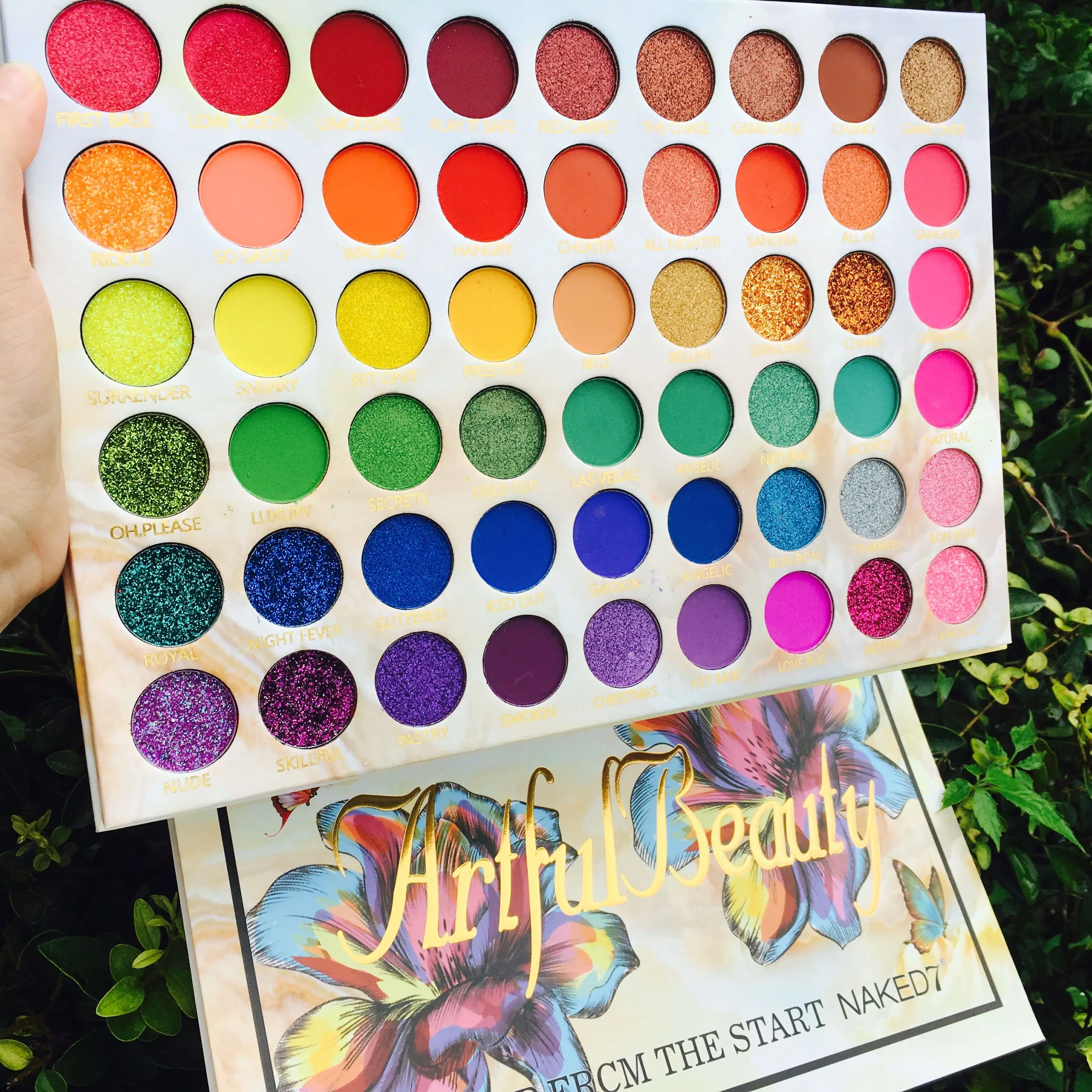 Billig 2019 neue Make Up Kunstvolle Schönheit Lidschatten palette 54 Farben Matte Schimmer Glitter Pigment Lidschatten Pallete Kosmetische