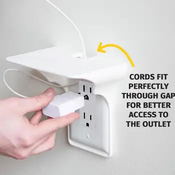 

Wall Outlet Shelf Holder Charging Socket Storage Power Perch Phones Rack