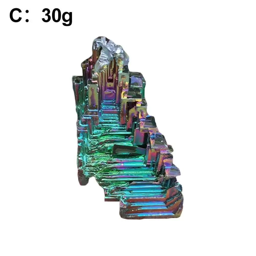 Innovitive Радужный Титан висмут образец минеральный драгоценный камень кристаллический кварц предмет интерьера, украшение коллекционный ремесло Горячий - Цвет: C