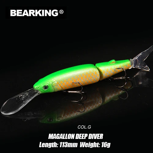 BEARKING 113 мм 16 г, 113 мм 13,7 г, 88 мм 7,2 г новые рыболовные приманки magallon family minnow crank горячая модель приманки - Цвет: Magallon-DEEP-G