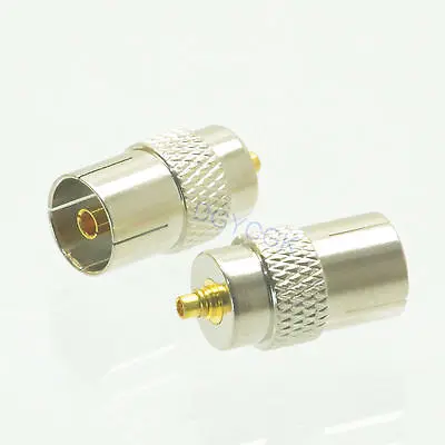 

DHL/EMS 50 pcs Conversion Adapter MMCX male M to IEC TV female F RF connector for Antenna -h2