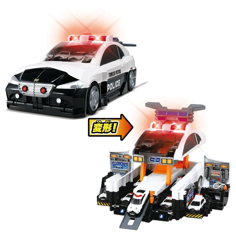 Takara tomy tomica деформационная полицейская патрульная машина, игрушка для литья под давлением, Развивающие детские игрушки, горячая поп-машина, безделушка, модель, набор, коллекционные вещи
