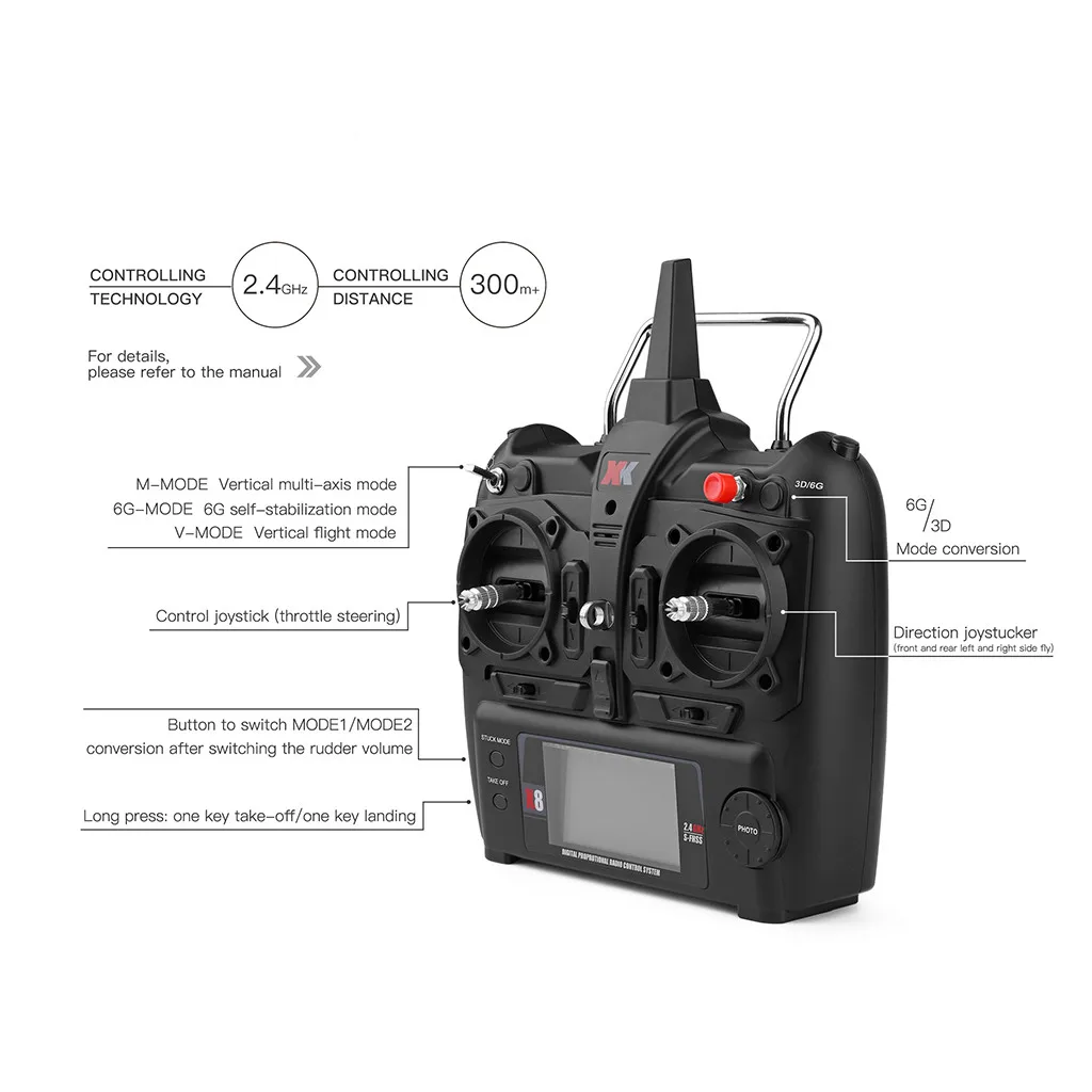 WLToys 450 2,4G wifi FPV Бесщеточный RC вертикальный летательный аппарат для взлета и посадки