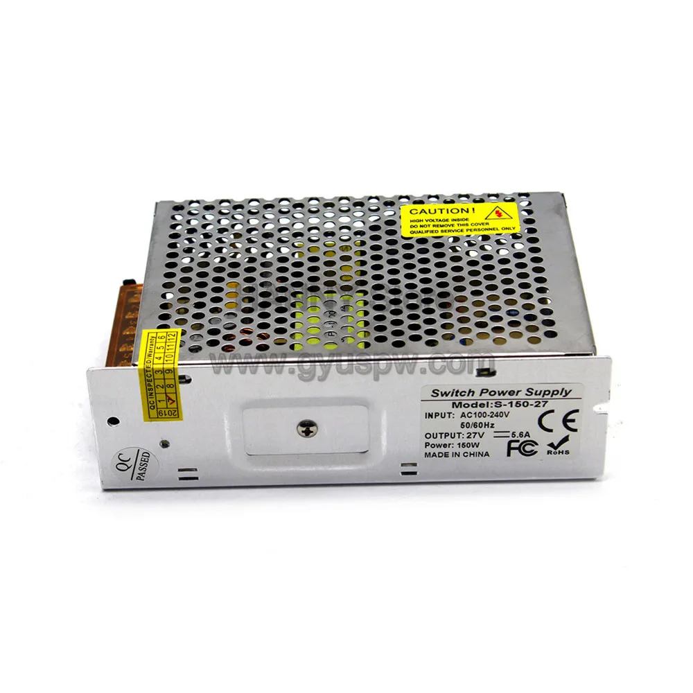 Универсальный DC27V 5.6A 150 Вт переключатель питания Трансформаторы переменного тока 100-240 В вход в DC 27 в SMPS для камеры видеонаблюдения шаговый ЧПУ
