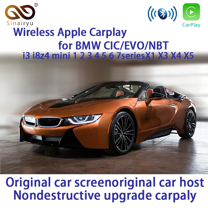 Sinairyu WIFI беспроводной Apple Carplay Car Play для BMW CIC NBT EVO 1 2 3 4 5 7 серия X1 X3 X4 X5 X6 MINI i3 Android авто
