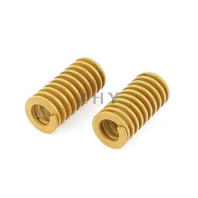

2Pcs Lighter Load Yellow Spiral Stamping Compression Die Spring 10x20mm